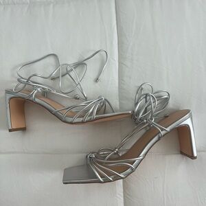 Chinese laundry metallic heeled sandals